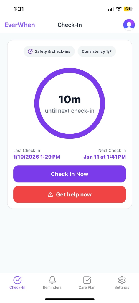 EverWhen App Interface